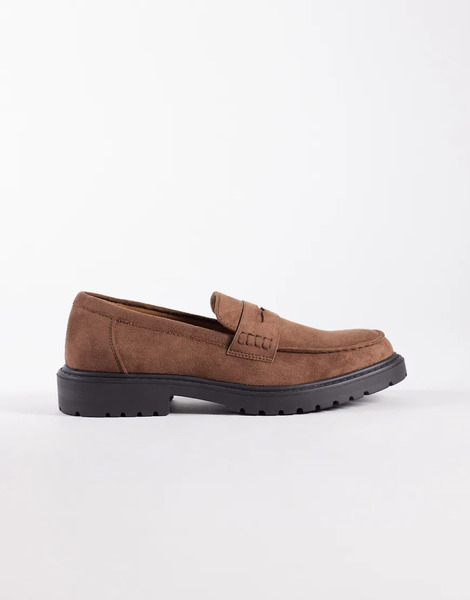  Seqwl Pier Chunky Loafer In Brown Micro 