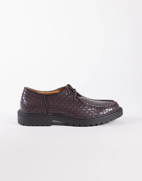  Seqwl Pier Woven Lace Up Shoe In Brown 