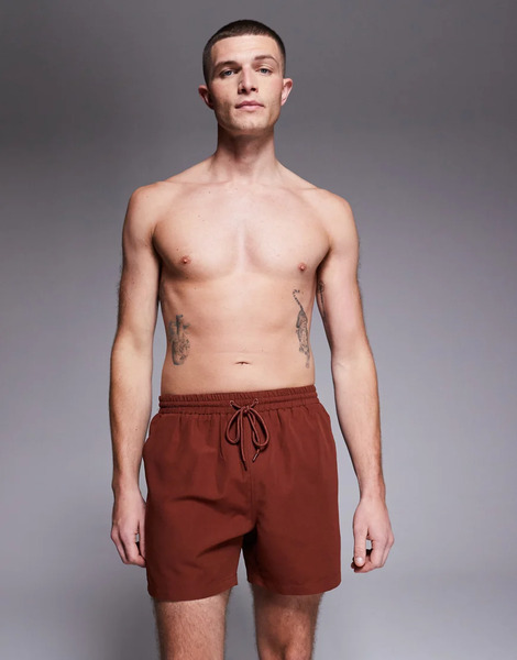  South Beach Swimshort In Rust Red 