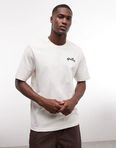  Stan Ray Script Logo Short Sleeve T Shirt In White 