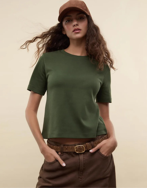  Stradivarius Belt With Gold Studs In Beige Neutral 