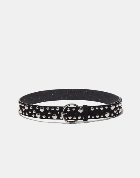  Stradivarius Belt With Multi Irregular Studs In Black 
