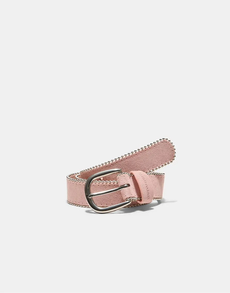  Stradivarius Belt With Side Beads In Pastel Pink 