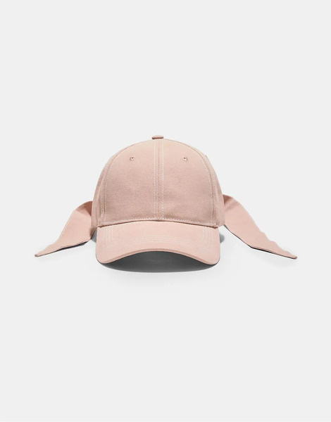  Stradivarius Bow Cap In Pastel Pink 