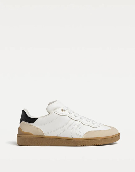  Stradivarius Casual Retro Trainers In White 