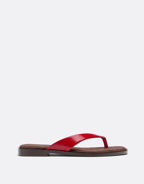  Stradivarius Flat Thong Sandals In Combined Multi 