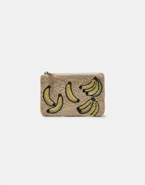  Stradivarius Large Beaded Purse In Pastel Pink 