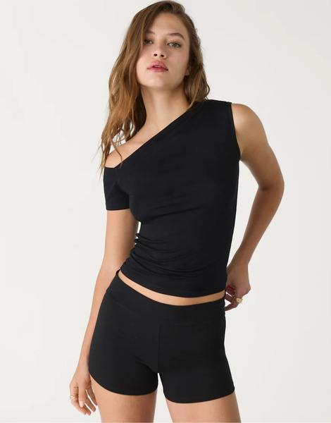  Stradivarius Mini Shorts In Black 