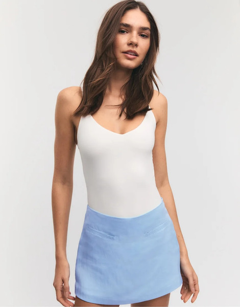  Stradivarius Mini Skort In Royal Blue Navy 