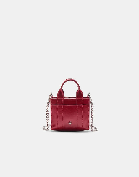  Stradivarius Mini Tote Bag In Red 