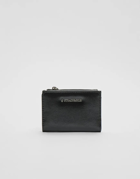  Stradivarius Purse With Zip In Black 