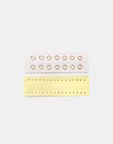  Stradivarius Set Of 2 Headbands With Studs In Ecru White 