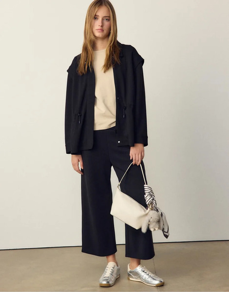  Stradivarius Soft Touch Culottes In Black 