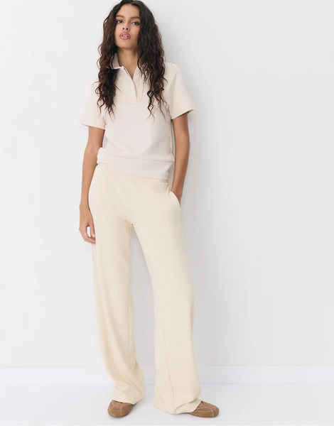  Stradivarius Soft Touch Formal Joggers In Stone Neutral 