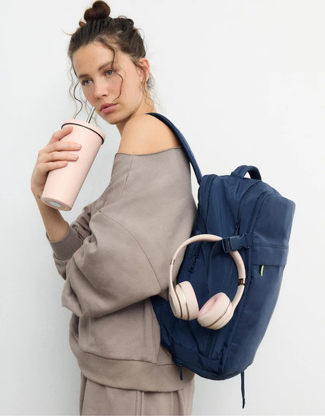  Stradivarius Sports Cabin Backpack In Blue 