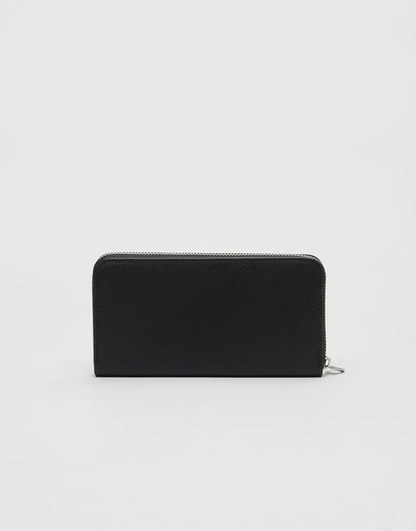  Stradivarius Wallet With Zip In Black 
