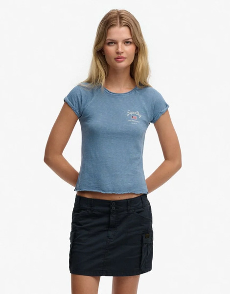  Superdry Cargo Mini Skirt In Eclipse Navy 