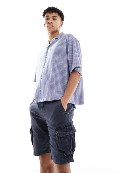  Superdry Core Cargo Short In Eclipse Navy 
