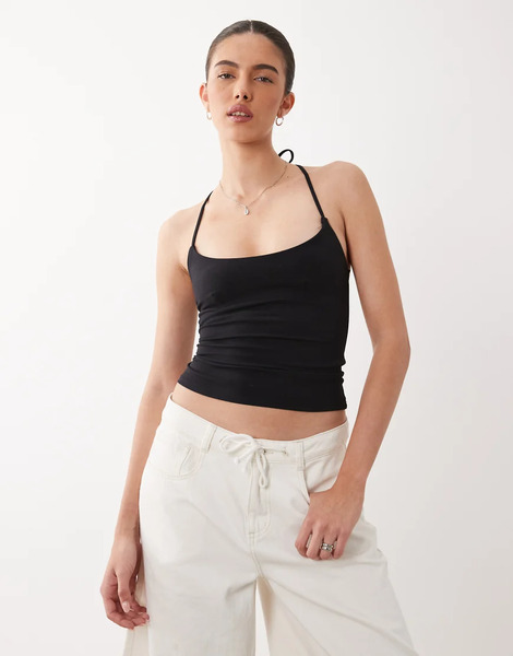  Supre Sleek Dylan Halter Top In Black 