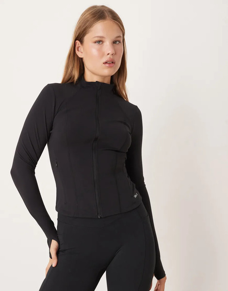  Tala Dayflex Zip Through Jacket In Shadow Black 