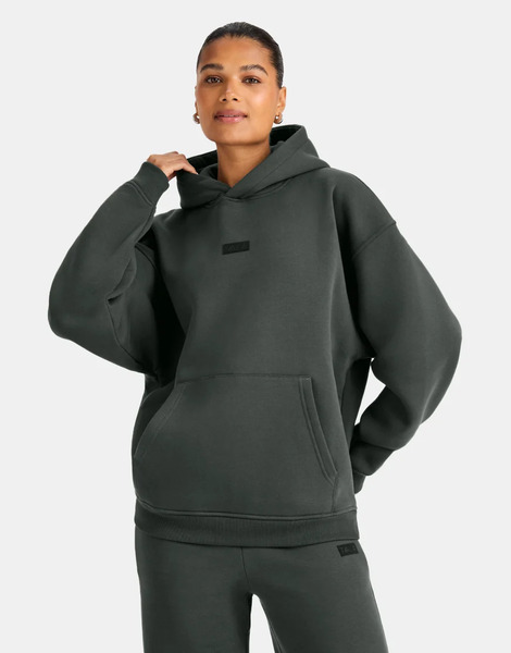  Tala Graphic Oversized Hoodie In Dark Moss Green 