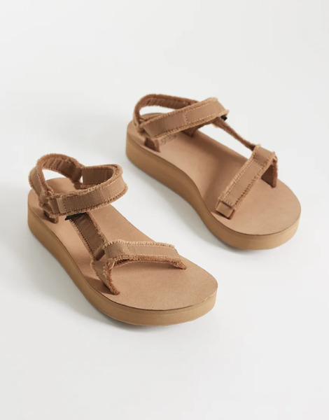  Teva Midform Universal Canvas Sandals In Tan Brown 