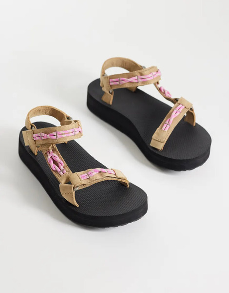  Teva Midform Universal Knotted Sandals In Tan Brown 