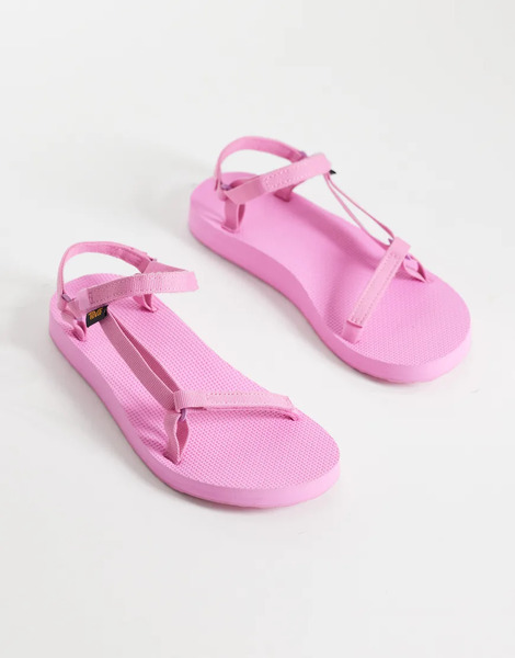  Teva Original Universal Slim Sandals In Fuchsia Pink 