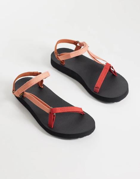  Teva Original Universal Slim Sandals In Orange Multi 