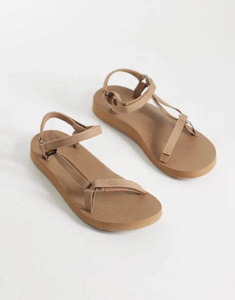 Teva Original Universal Slim Sandals In Tan Brown 
