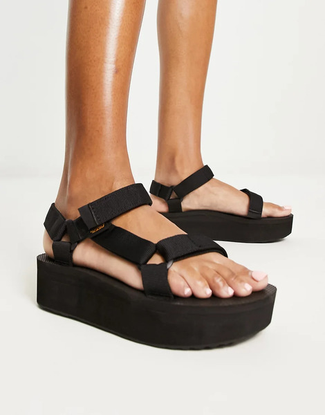  Teva Universal Flatform Sandals In Black 