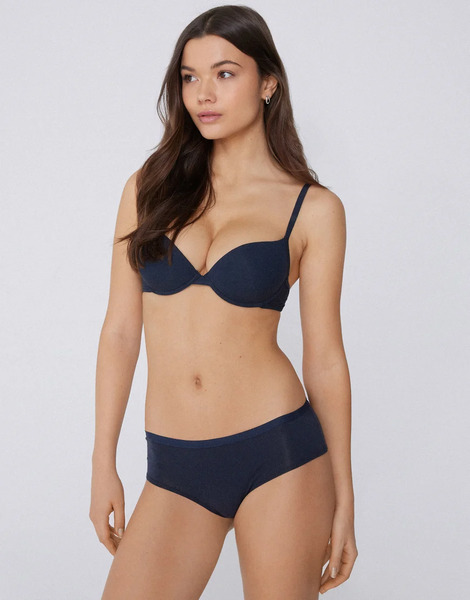  Tezenis Cotton French Knickers In Absolute Blue Navy 