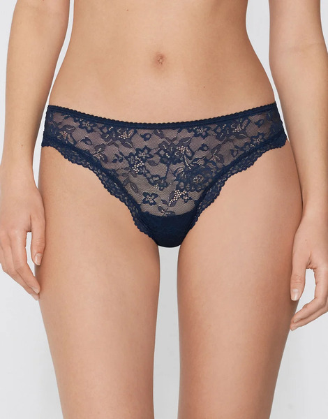  Tezenis Lace Brazilian Briefs In Absolute Blue Navy 