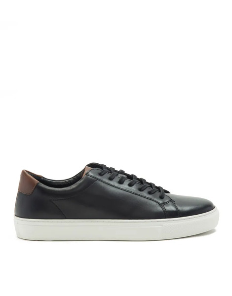  Thomas Crick Evers Casual Leather Trainers In Black 