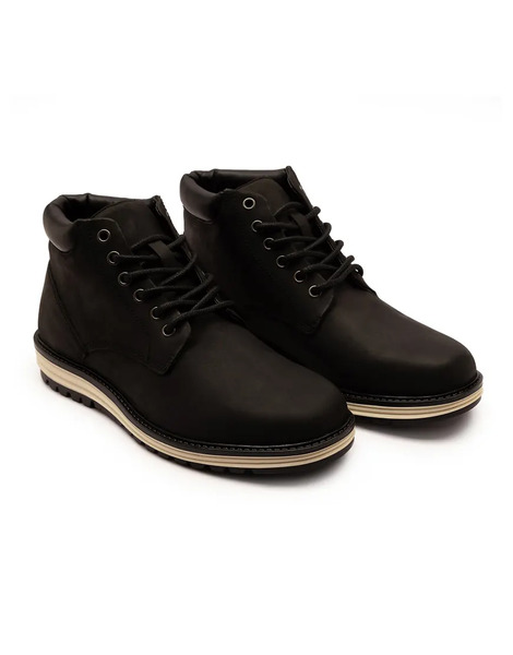  Thomas Crick Wells Leather Chukka Lace Up Boots In Black 