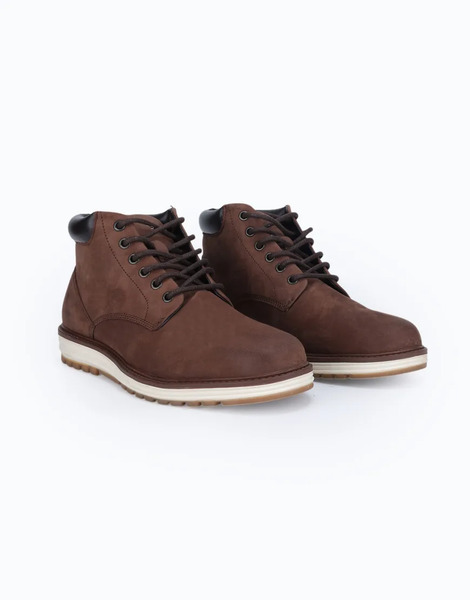  Thomas Crick 'wells' Men's Leather Ankle Lace Up Boots In Brown 