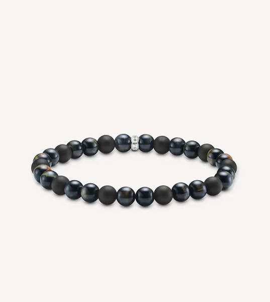 Thomas Sabo Bracelet In Silver, Black, Blue   Silver 