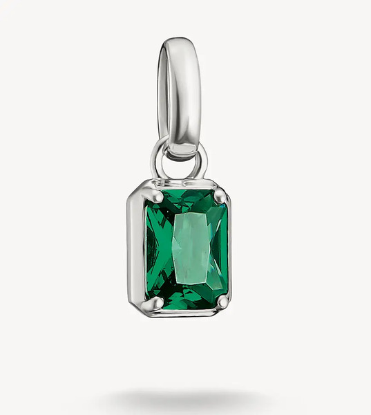  Thomas Sabo Charm Pendant In Silver, Green 