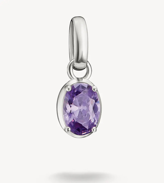  Thomas Sabo Charm Pendant In Silver, Violet 