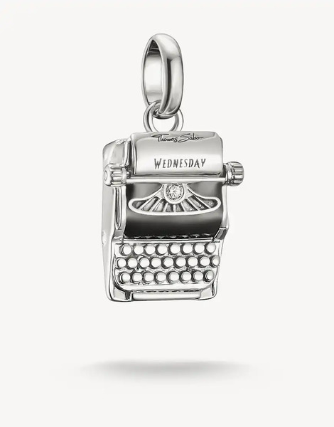  Thomas Sabo Charm Pendant In Silver, White, Black 