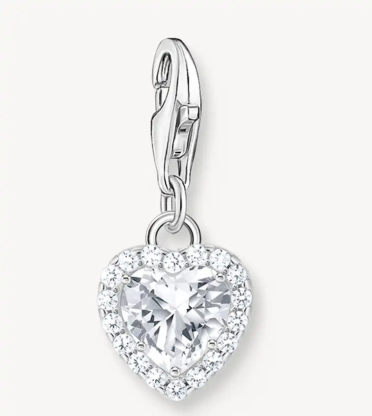  Thomas Sabo Charm Pendant In Silver, White   Silver 