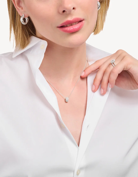  Thomas Sabo Embellished Pendant Necklace In Sterling Silver   Silver 