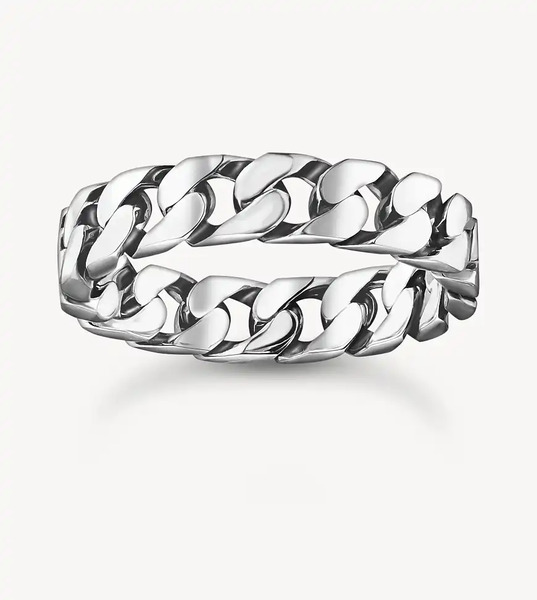  Thomas Sabo Silver Ring With Chain Links In Silver 