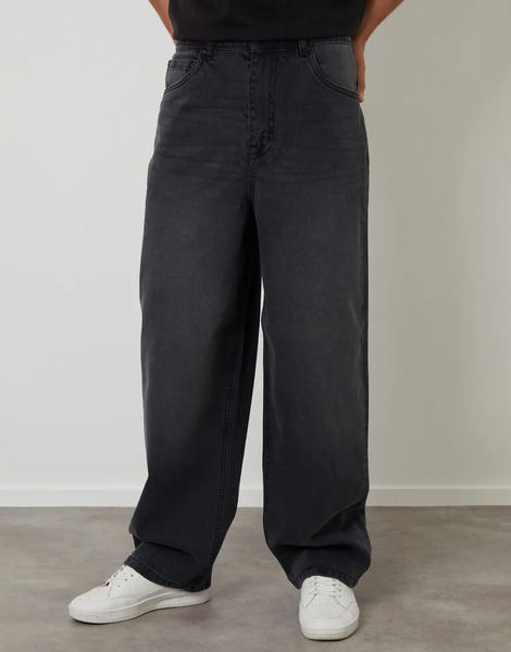  Threadbare Baggy Fit Jeans In Grey 