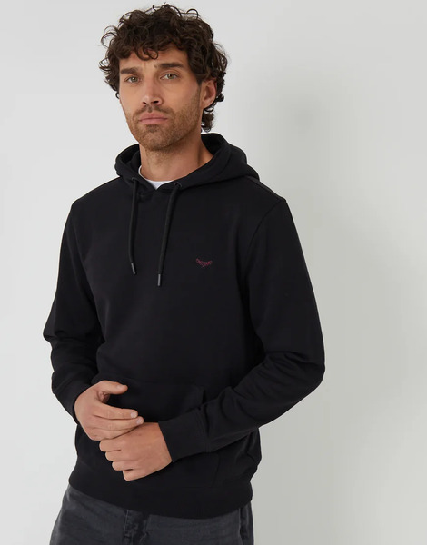  Threadbare Cotton Blend Pullover Hoody In Black 
