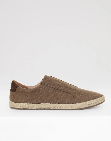  Threadbare Cotton Canvas Slip On Espadrilles In Brown 