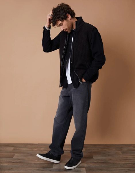  Threadbare Loose Fit Jeans In Grey 