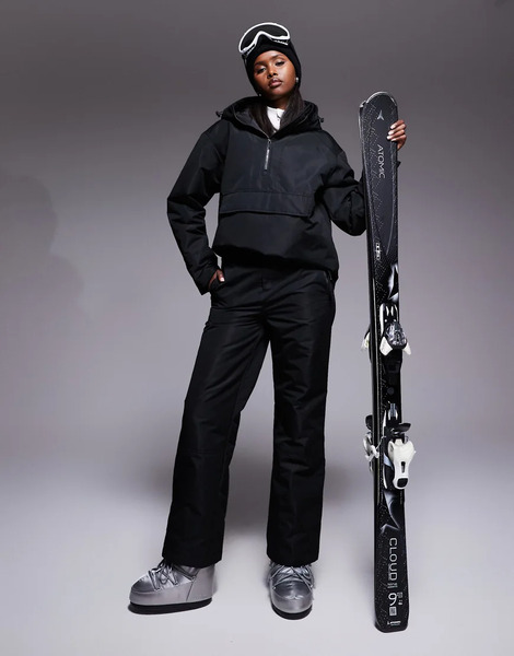 Threadbare Ski Trousers With Pocket Detail In Black 