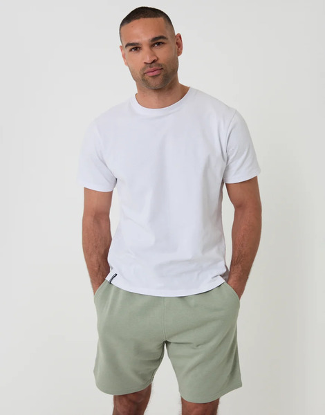  Threadbare Sweat Shorts In Pale Green 