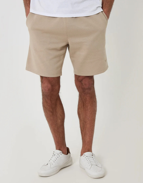  Threadbare Sweat Shorts In Stone Neutral 